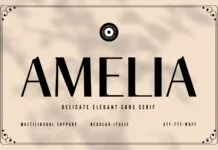 Amelia Font Amelia Font Poster 1