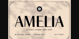 Amelia Font Poster 1