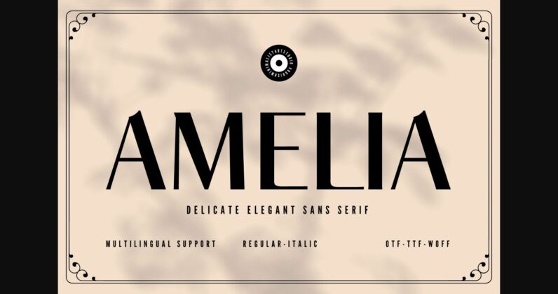 Amelia Font Poster 1