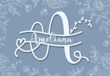 Ameliana Monogram Font Poster 1