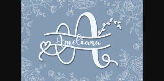 Ameliana Monogram Font Poster 1