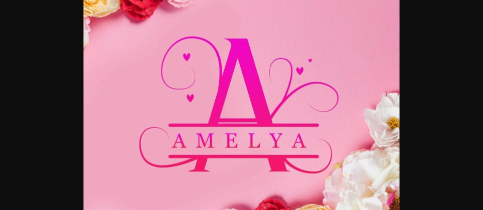 Amelya Monogram Font Poster 3