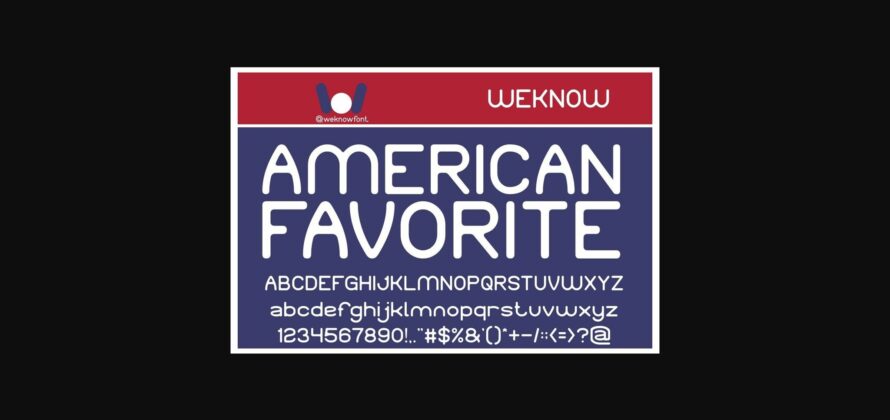 American Favorite Font Poster 1