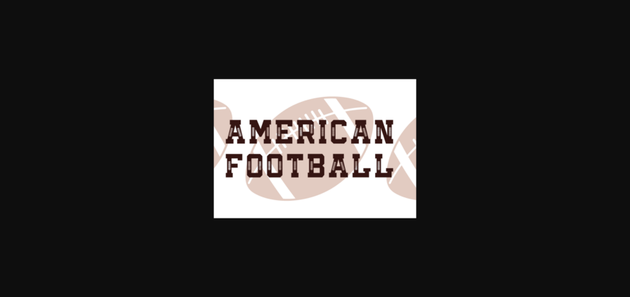 American Football Font Poster 3