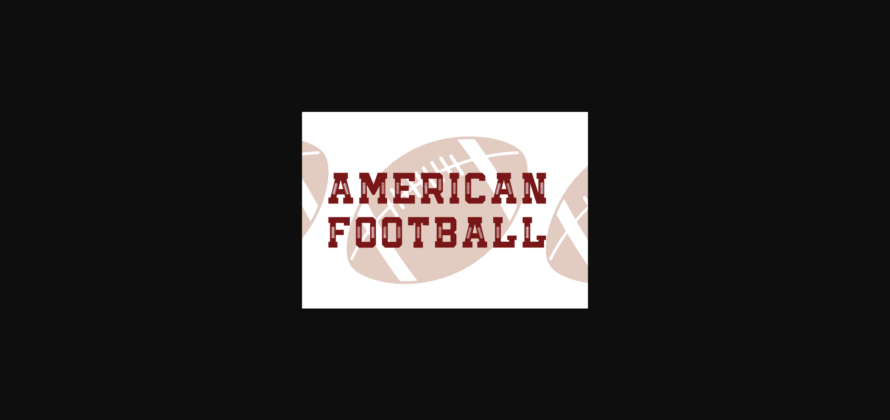 American Football Font Poster 4