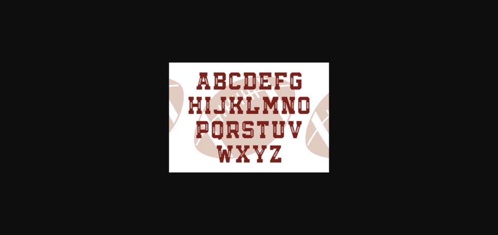 American Football Font Poster 5