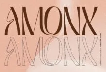 Amonx Font Amonx Font Poster 1