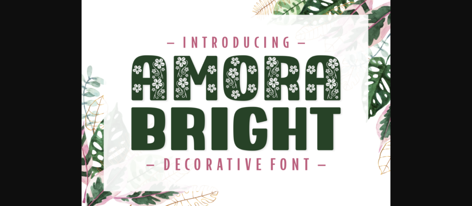 Amora Bright Font Poster 3