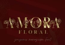 Amora Elegant Monogram Font Poster 1