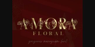 Amora Elegant Monogram Font Poster 1