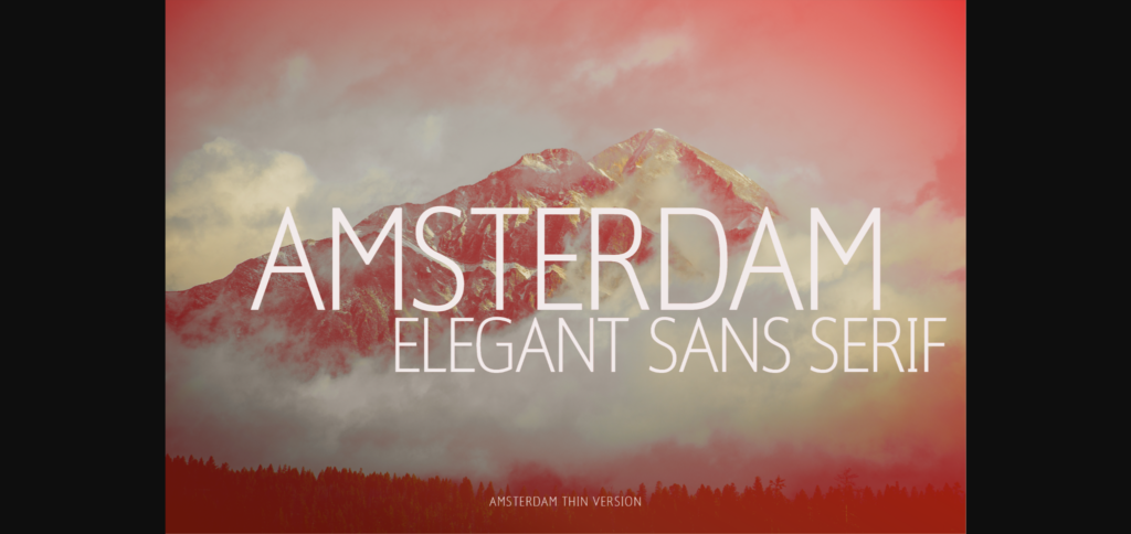 Amsterdam Thin Font Poster 1