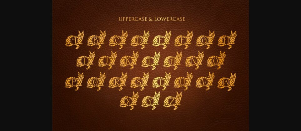 Amuse Cat Mandala Monogram Font Poster 5