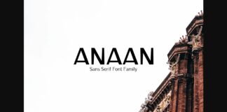 Anaan Family Font Poster 1