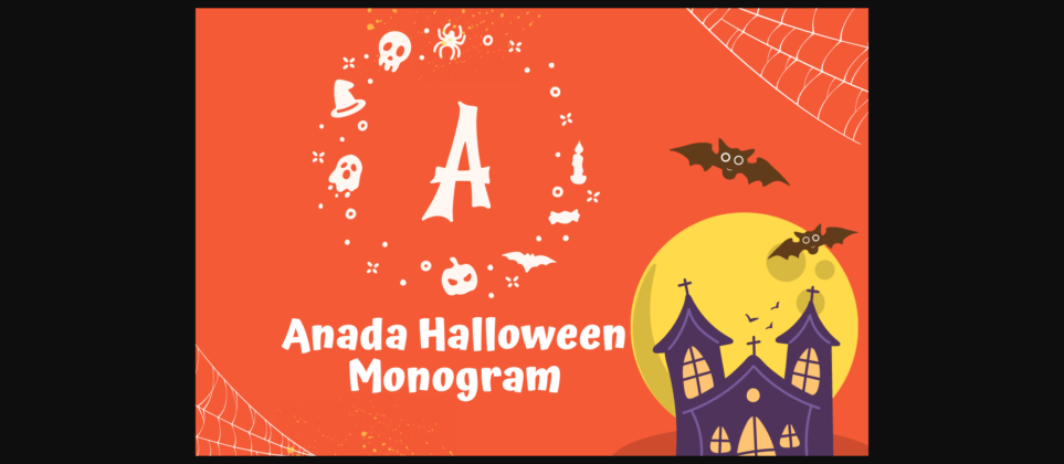 Anada Halloween Monogram Font Poster 3