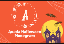 Anada Halloween Monogram Font Poster 1