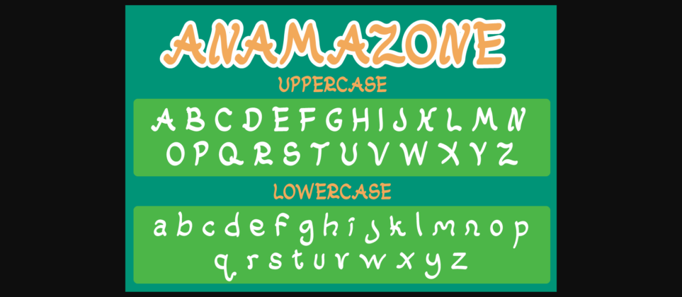 Anamazone Font Poster 4