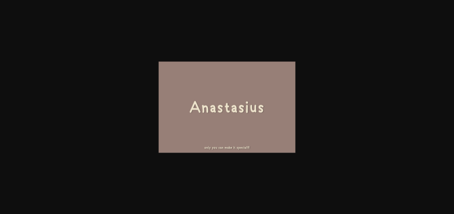 Anastasius Font Poster 3