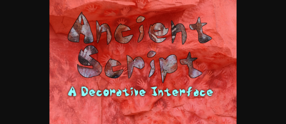 Ancient Script Font Poster 1