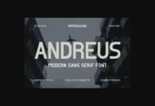 Andreus Font Poster 1