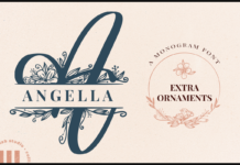 Angella Monogram Font Poster 1