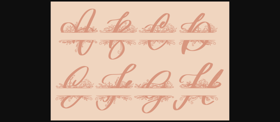 Angella Monogram Font Poster 11