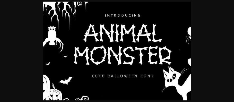 Animal Monster Font Poster 3