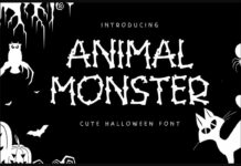 Animal Monster Font Poster 1