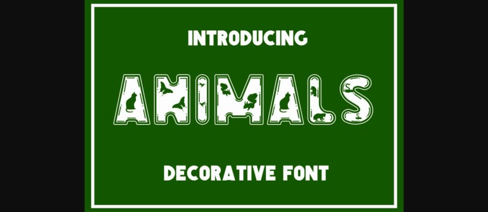 Animals Font Poster 1