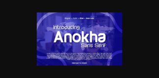 Anokha Font Poster 1