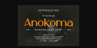 Anokoma Font Poster 1