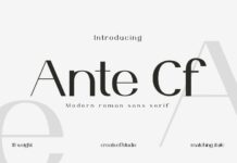 Ante Cf Font Poster 1