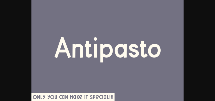 Antipasto Font Poster 3