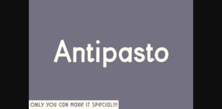 Antipasto Font Poster 1