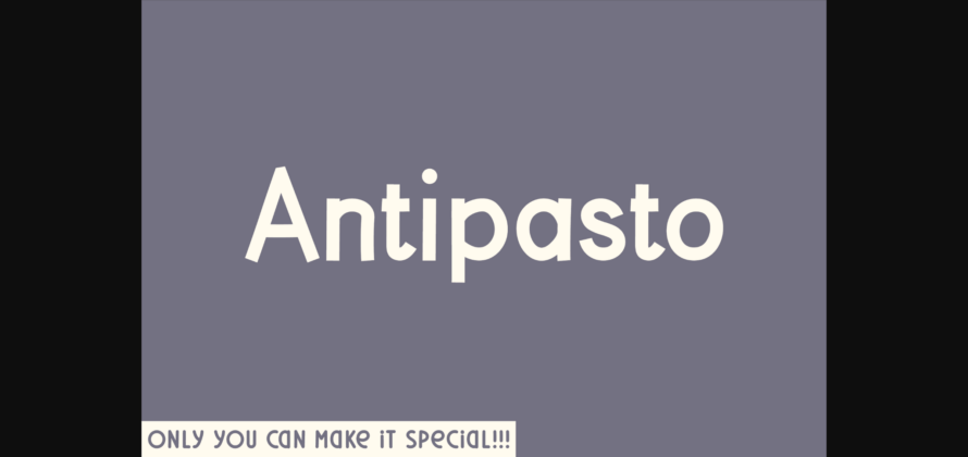 Antipasto Font Poster 1