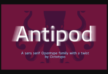 Antipod Font Poster 1