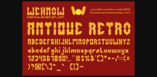 Antique Retro Font Poster 1