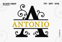 Antonio Split Monogram Font Poster 1