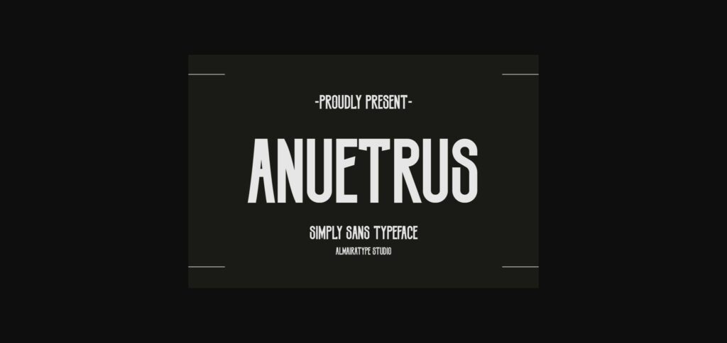 Anuetrus Font Poster 1