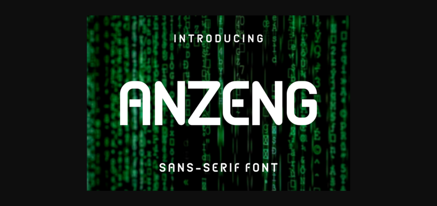 Anzeng Font Poster 3