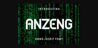 Anzeng Font Poster 1