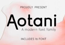 Aotani Font Poster 1