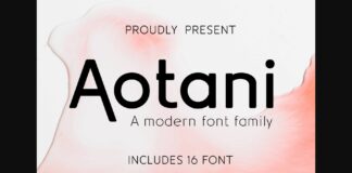 Aotani Font Poster 1