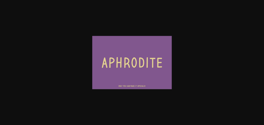 Aphrodite Font Poster 3