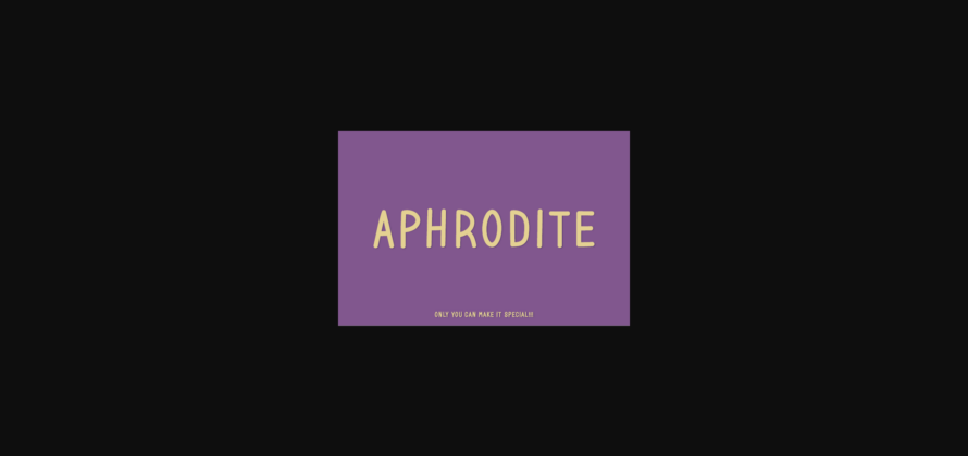 Aphrodite Font Poster 3