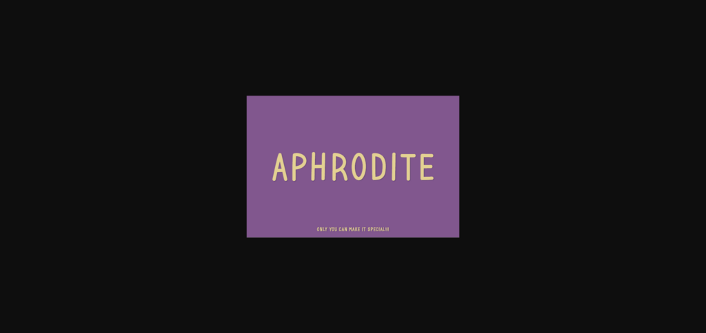 Aphrodite Font Poster 1