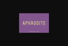 Aphrodite Font Aphrodite Font Poster 1