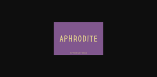 Aphrodite Font Poster 1