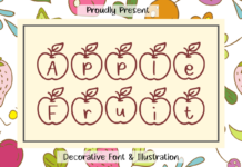 Apple Fruit Font Poster 1