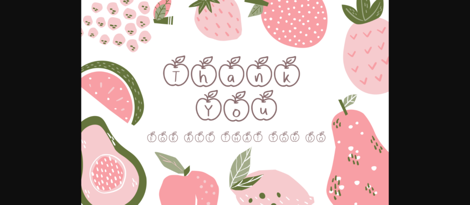 Apple Fruit Font Poster 7