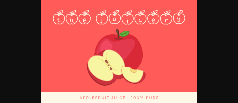 Apple Fruit Font Poster 8